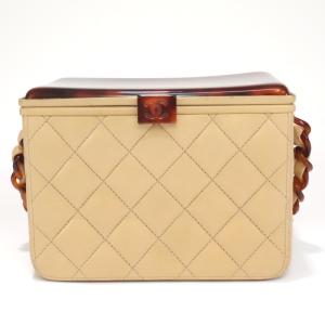 CHANEL シャネル マトラッセ ベージュ ラムスキン べっ甲柄プラチェーン