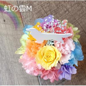虹です。プリザーブドフラワー プリザーブドフラワー ギフト 虹の雲M オーダーメイド 虹の橋 犬 ねこ