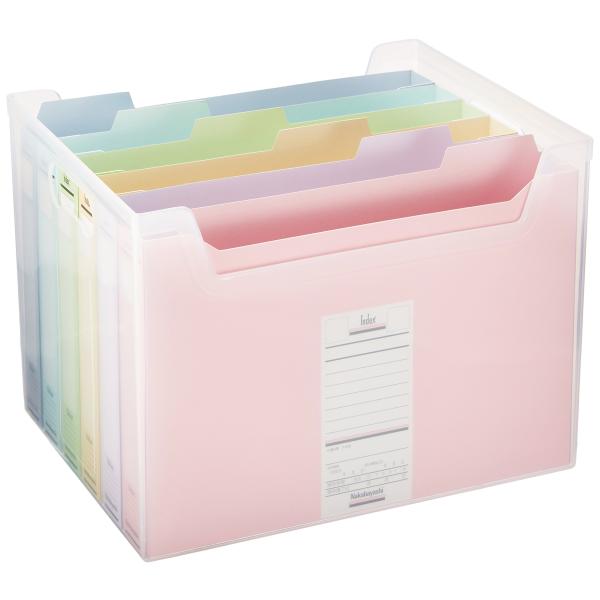 ナカバヤシ インデックス ファイルボックス 書類収納ケース F3 クリア フボI-F3C