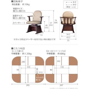 こたつ 長方形 テーブル パワフルヒーター 高...の詳細画像4