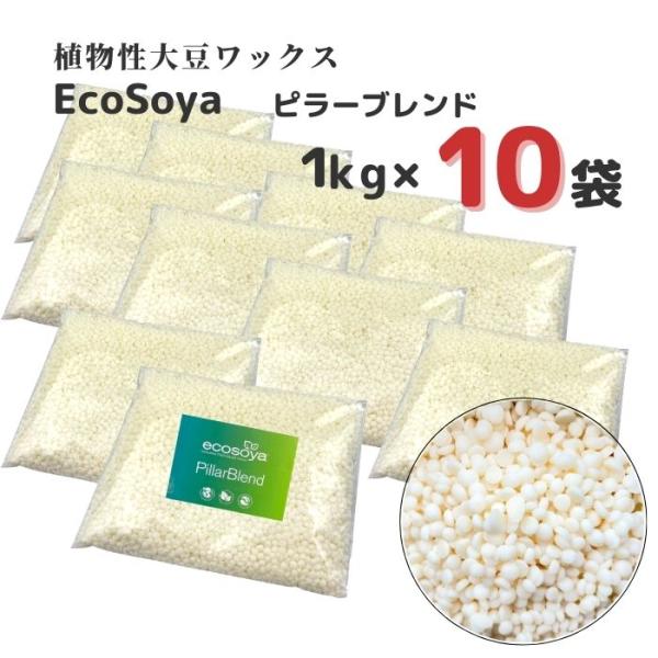 ソイワックス ピラーブレンド 1kg×10袋 (10kg) ソイ ワックス エコソヤ エコソイ ec...