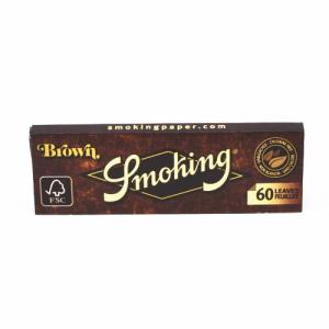 【Smoking】スモーキング 手巻きタバコ 巻紙60枚入 No.8 ブラウン Smoking・Brown Unbleached 70mm ペーパー シングル　手巻きたばこ｜mysen