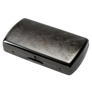 ヴィーナスベビー10(70mm）パール ブラックニッケルアラベスク 手巻きタバコ用 シガレットケース 70mm Cigarette Case　1-11329-51｜mysen