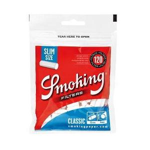 スモーキング 手巻きタバコ フィルター クラシック スリム フィルター 手巻きタバコ用 ブルー 無香料 120本 6mm×15mm