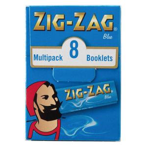 ZIG-ZAG ジグザグ マルチパック ブルー ペーパー 手巻きタバコ用 巻紙 シングルサイズ 69mm 50枚入 8P 手巻きタバコ zigzag 78812｜mysen