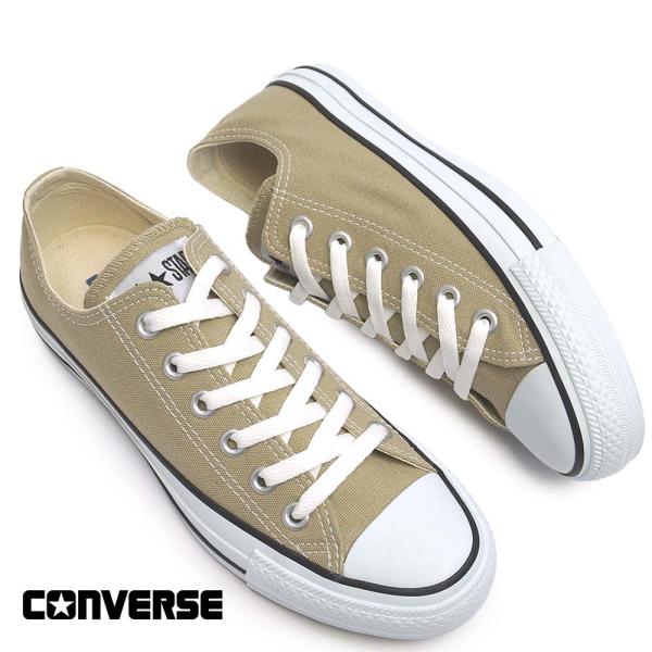 コンバース CONVERSE スニーカー キャンバス オールスター カラーズ オックス ベージュ レ...