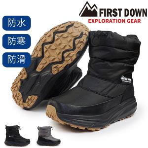 ファーストダウン スノーブーツ 防水 レディース FDL00354 ブラック グレー 防寒 防滑 25秋冬新作
