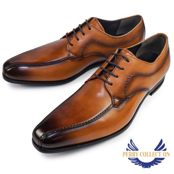 ペリー コレクション 靴 幅広 本革 PR4060 外羽根 スワローモカ メンズ ビジネスシューズ ...