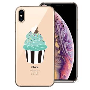 iPhoneXS/X iPhoneXs Max iPhoneXR ワイヤレス充電対応 アイフォン クリア 透明 スマホ ケース カップケーキ｜mysma