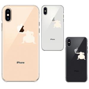 iPhoneXS/X iPhoneXs Max iPhoneXR ワイヤレス充電対応 アイフォン クリア 透明 スマホ ケース おすもうさん 相撲 土俵入り 雲竜型 ホワイト｜mysma