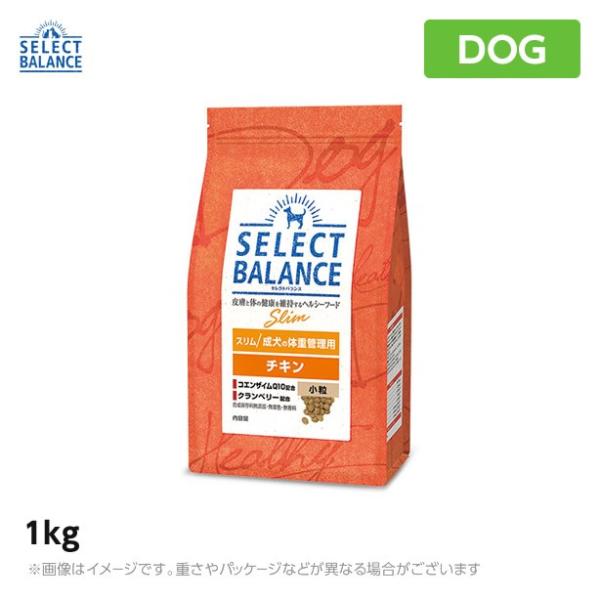 セレクトバランス スリムチキン 小粒 1kg ドッグフード 成犬 ダイエット 減量 肥満（10702...