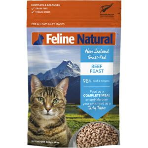 フィーラインナチュラル Feline Natural フリーズドライ ビーフ・フィースト（猫 用総合栄養食） 320g｜mystyle-pet