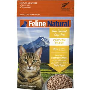 フィーラインナチュラル Feline Natural フリーズドライ チキン・フィースト（猫 用総合栄養食） 320g｜mystyle-pet