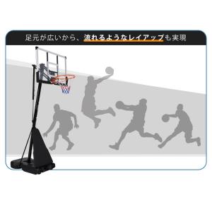 バスケットゴール 可動式 本格 屋外 移動式 ...の詳細画像3