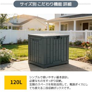 物置 屋外 収納ボックス 収納庫 小型 置き配...の詳細画像4