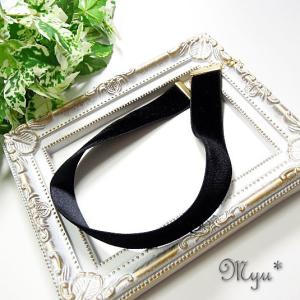 チョーカー 黒ベロア リボン  リバーシブル サテン チョーカー フォーマル ドレスアップ 女性 コスパ｜myu-accessory