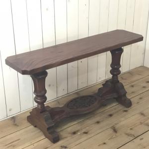 アンティーク調 カントリー カービング ベンチ 木製