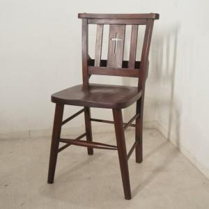 英国アンティーク調 チャーチチェア ボックス付 マホガニー教会 椅子