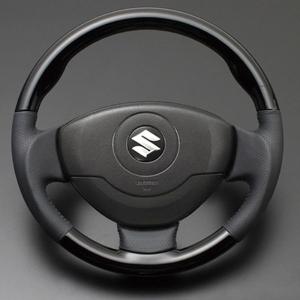 モコ ステアリング MG33S H23.1-H28.3 ピアノブラックxダークグレー
