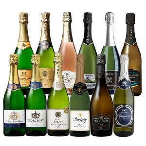 ワイン スパークリングワインセット 3大銘醸地入り 世界選りすぐりスパークリングワイン12本セット