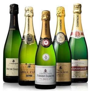 ワイン　高級辛口シャンパーニュ飲み比べ豪華５本セット　第３弾　　(送料無料)　wine　set　ワインセット　スパークリングワイン　シャンパン