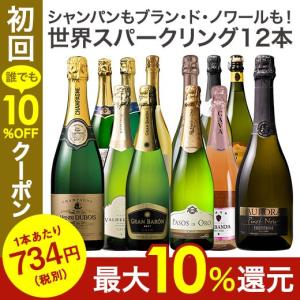 ワイン スパークリングワインセット ５６％ＯＦＦ 金賞シャンパン＆格上ブラン・ド・ノワール入り！世界銘醸国のスパークリング１２本セット 送料無料