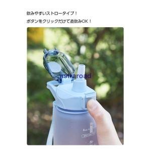 水筒 1L 目盛り付き 水筒 ストロー 1リッ...の詳細画像3
