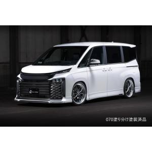 エアロバンパー グレー プラスチック メッキ M'z SPEED 【つや消しブラック仕様】[90系ヴォクシー S-Z/S-G]グレース