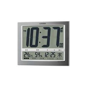 リズム時計工業　掛置兼用　電波デジタル時計 パルデジットワイド１４０　8RZ140-019　温度湿度表示｜n-chacha