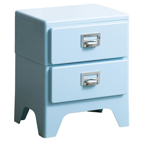 CBN-H002-LBL 宮武製作所 多段チェスト Cran（クラン） ライトブルー 2段 収納キャ...