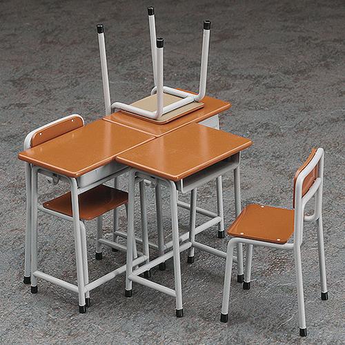 H-4967834620018 ハセガワ 1／12 フィギュア用アクセサリー 学校の机と椅子