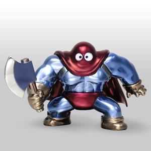 ドラゴンクエスト　指人形　ばくだんいわ　ギガンテス　ソフビ ドラクエ　スクエニ 斧を手に睨みを利かせる大盗賊のフィギュアと、割って楽しむばくだん岩