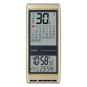 IDC-700J-9JF カシオ デジタル電波掛時計 令和表示 温湿度計 シャンパンゴールド｜n-chacha