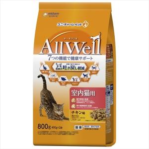 P-4520699648940 ユニ・チャーム  ＡｌｌＷｅｌｌ室内猫用チキン味８００ｇ｜n-chacha