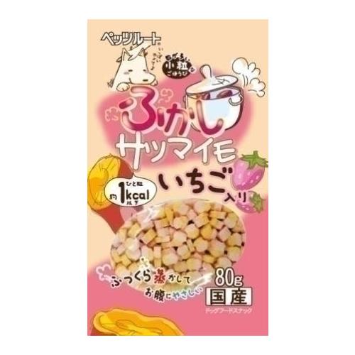 P-4984937687168 ペッツルート 小粒なごほうび ふかしサツマイモいちご入 80g