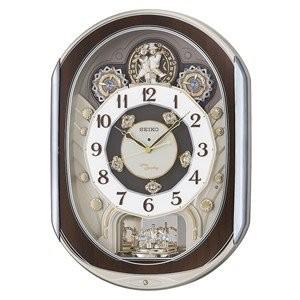 【新品】SEIKO セイコー 電波掛時計 AM255B からくり時計 SEIKO（セイコー） 時計 電波 掛時計 アミューズ AM255B : 藤本時計店