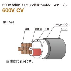 SFCC（古河） CV5.5SQ×3C 【1m単位】※最大50mまで 600V 架橋ポリエチレン絶縁ビニルシース電力ケーブル