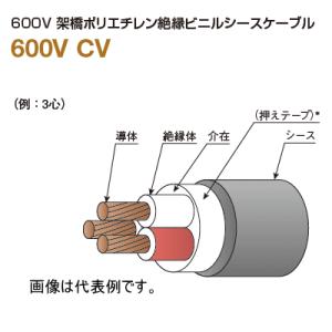 フジクラ CV 5.5sq 3芯 600V耐圧電線 架橋ポリエチレン絶縁 フジクラ CV 5.5sq 3芯 600V耐圧電線 架橋ポリエチレン絶縁