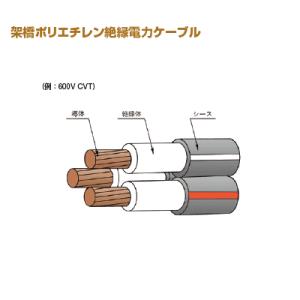 SFCC（古河） CVT8SQ×3芯 【1m単位】※最大50mまで 600V 架橋ポリエチレン絶縁電力ケーブル｜n-denservice