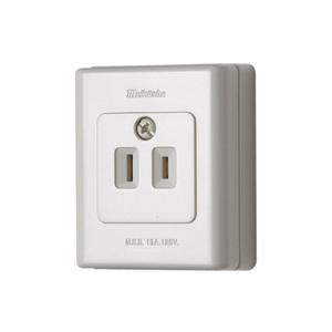 オーセントⅡ 明工社【MR2755】設備工事用配線器具 2P 15A 125V エレガント露出