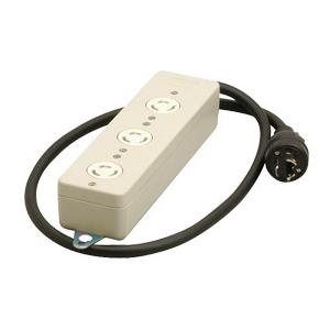 明工社【MR7632TJ5】 15A 安全ブレーカ付OA抜け止め接地タップ（6コ口