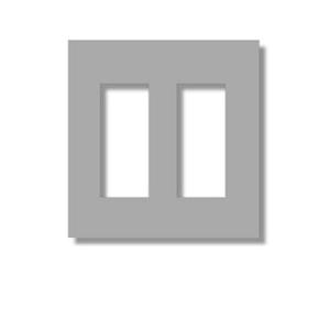 神保電器   NKP-3UF-2SG （SG：ソリッドグレー）2連用プレート