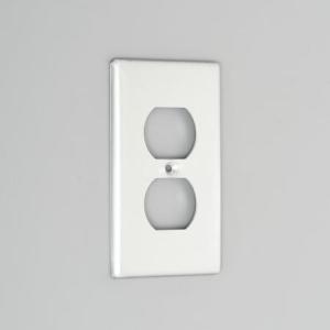 アメリカン電機 8071A コンセント用プレート 新金属製 1ヶ用ボックス用
