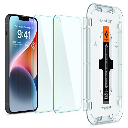 Spigen EZ Fit ガラスフィルム iPhone 14、iPhone 13、iPhone 1...