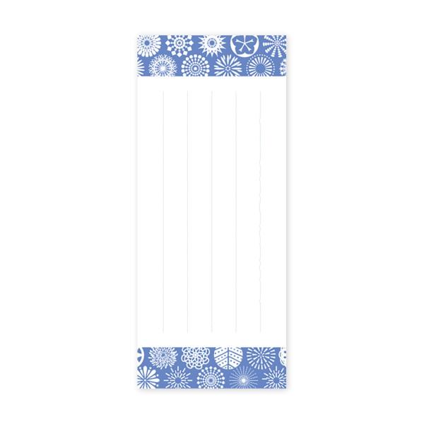 長岡花火　一筆箋　青藤　メモ帳　便箋　50枚つづり　80mm×190mm　オフィシャルグッズ　