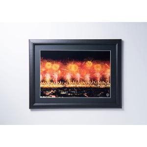 長岡花火 アートプリント A4(フレーム付)正三尺玉・ナイアガラ 写真