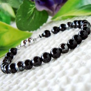 ブラックトルマリン ブレスレット 磁気入り 大玉8mm/16・17・18・19