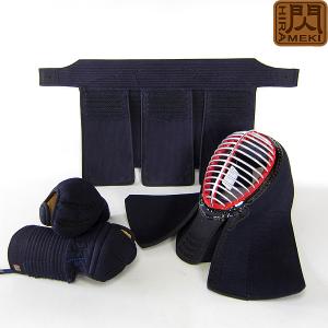 【 松勘 】 剣道具 剣道防具 胴抜きセット 閃 HIRAMEKI 8mm 長刺 面布団4mmミシン刺 織刺 堅紐付 刺繍ネーム付 M / Lサイズ 大人用 高校生用 閃 試合向 ひらめき