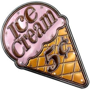 東洋ケース センサー付きLEDライト アメリカンサイン アイスクリーム AS-IC