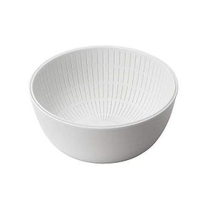 like-it 米とぎにも使えるザルとボウル ホワイト 日本製 Colander ＆ Bowl ライクイット｜n-kitchen